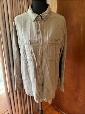 Sanctuary Washed Olive Button-Down Shirt